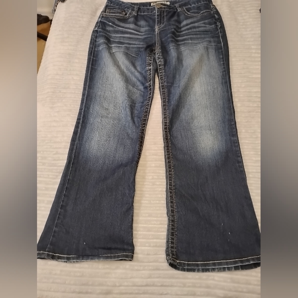 Bke Wendy Altered 31x29.5 Bootcut Dark Wash